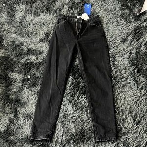 Black high waist mom jeans